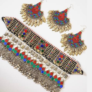 OEM/ODM Service Haute Qualité Vintage Fiançailles Afghan Ensembles de Bijoux pour les Femmes Antique Argent Plaqué Fournisseur Direct d'Usine - Product Image 5