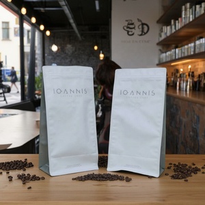 Confezione AT PACK da 340 <span class=keywords><strong>Grammi</strong></span>, Sacchetto per Caffè da 500g 1KG, Sacchetto per Caffè a Fondo Piatto con Valvola e Cerniera, Imballaggio Biodegradabile per Caffè - Product Image 2