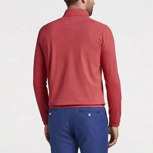 Logo personnalisé vêtements de golf de haute qualité hommes demi-quart 1/4 Zip Neck Pullover Sweat avec poches Half Zip Sweatshirt - Product Image 2