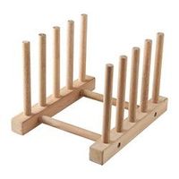 Élégant support de plaque en bois massif avec un design élégant, parfait pour une utilisation durable des articles ménagers et des ustensiles de cuisine