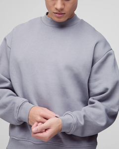 เสื้อสเวตเตอร์คอกลมแขนยาวสำหรับผู้ชายเสื้อสเวตเชิ้ตลำลองคอกลมแขนยาวพิมพ์โลโก้ตามสั่ง - Product Image 3