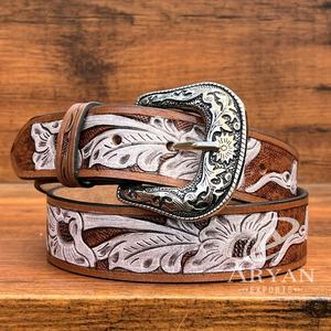 2025 nouveauté personnalisable concepteur outillé à la main en cuir ceintures décontracté luxe affaires Style en cuir véritable ceintures pour unisexe - Product Image 1