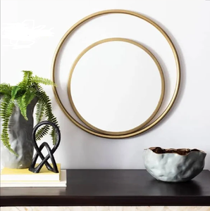 Espejo decorativo montado en la pared con marco circular de diamante, espejo antiguo para decoración de sala de estar de hotel en casa a precios más baratos - Product Image 6