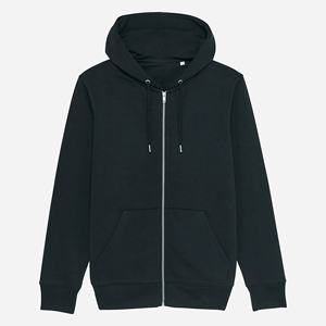 Sweat à capuche à poche kangourou sur mesure pour hommes, couleur unie, polaire en poly/coton, teint uni pour l'hiver, fabriqué au Bangladesh - Product Image 2