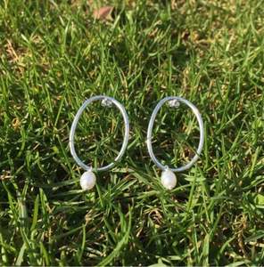 Natural Freshwater Pearl Stud Earrings 925 Sterling Silver Handmade Unique Stud Earrings Christmas Birthday Gift Jewelry - Product Image 3