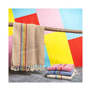 Hammam turco tejido a mano de algodón suave y ligero Toallas de playa absorbente de secado rápido para vacaciones de verano manta Peshtemal de viaje - Product Image 6