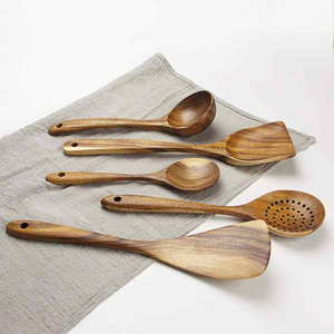 Top Classique Couverts En Bois Naturel Couverts Ensemble Conception Unique Cuillère En Bois pour La Maison Hôtel Table À Manger Cuillère À Soupe - Product Image 3