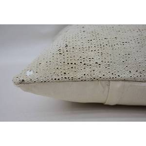 16x24 pulgadas Vintage bordado tejido acento almohada Beige lana Kantha decorativo y cojín - Product Image 4