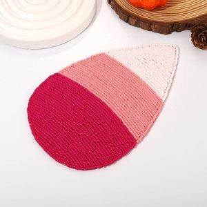 Needlework Embroidery Beaded <b>Table</b> Coaster for Tabletop and Kitchen Home Decor Mat Top Quality Product at Very <b>Low</b> Price - Product Image 6