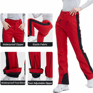 Pantalones de esquí personalizados OEM para mujer con tela impermeable transpirable a prueba de viento Opciones de impresión y etiquetado de logotipo - Product Image 2