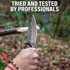 Cuchillo de caza de acero al carbono personalizado 2025 con Funda de cuero forjado a mano, la mejor herramienta de camping para envío directo OEM disponible - Product Image 5