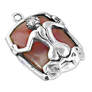 Pendentif en argent 925 plaqué rhodium or rose avec incrustation de saphir et de zircon pour femmes - Product Image 2