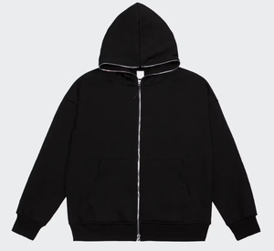 Sweats à capuche avec fermeture éclair complète personnalisés de qualité supérieure pour hommes sweats à capuche zippés de base de couleur unie en tissu épais sweat à capuche à fermeture éclair surdimensionné - Product Image 6