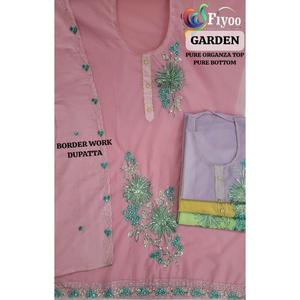 ชุดสูทผ้าออร์แกนซ่าเนื้อบางเบา 100% โพลีเอสเตอร์ ไม่เย็บติดกัน สำหรับผู้หญิง คุณภาพสูง พิมพ์ลาย สำหรับงานแต่งงาน งานเฉลิมฉลอง ขายส่ง - Product Image 2