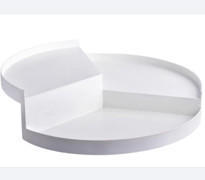 Bandeja de servicio de madera de diseño árabe decorativa para el hogar Ramadán Mubarak frase árabe caligrafía en oro elegante plato de regalo Eid - Product Image 5