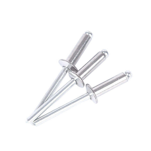 Remache de cabeza de cúpula de aluminio de 2mm, 2.4mm, 2.8mm, 3mm, 3.2mm, 4mm con mandril de acero, extremo abierto, redondo y plano - Product Image 1