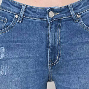 Pantalon en jean en détresse à la mode pour femmes devant plat vente en ligne impression à la mode tenue décontracté Service OEM idéal pour l'hiver - Product Image 5