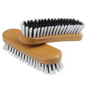 Mini-brosse de nettoyage manuelle solide à étiquette privée, à poils doux, pour le linge, design en bois - Product Image 2