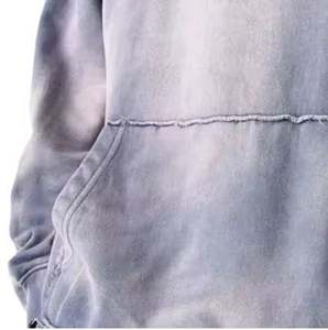 ชุดวอร์มผู้ชายซักกรดแขนยาวเสื้อลำลองมีฮู้ดคอเสื้อลายกรดซักได้ตามต้องการ - Product Image 3