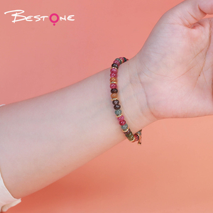 Braccialetto BESTONE regolabile con perline in pietra naturale, stile boho alla moda, regalo <span class=keywords><strong>per</strong></span> coppie e amici. - Product Image 6