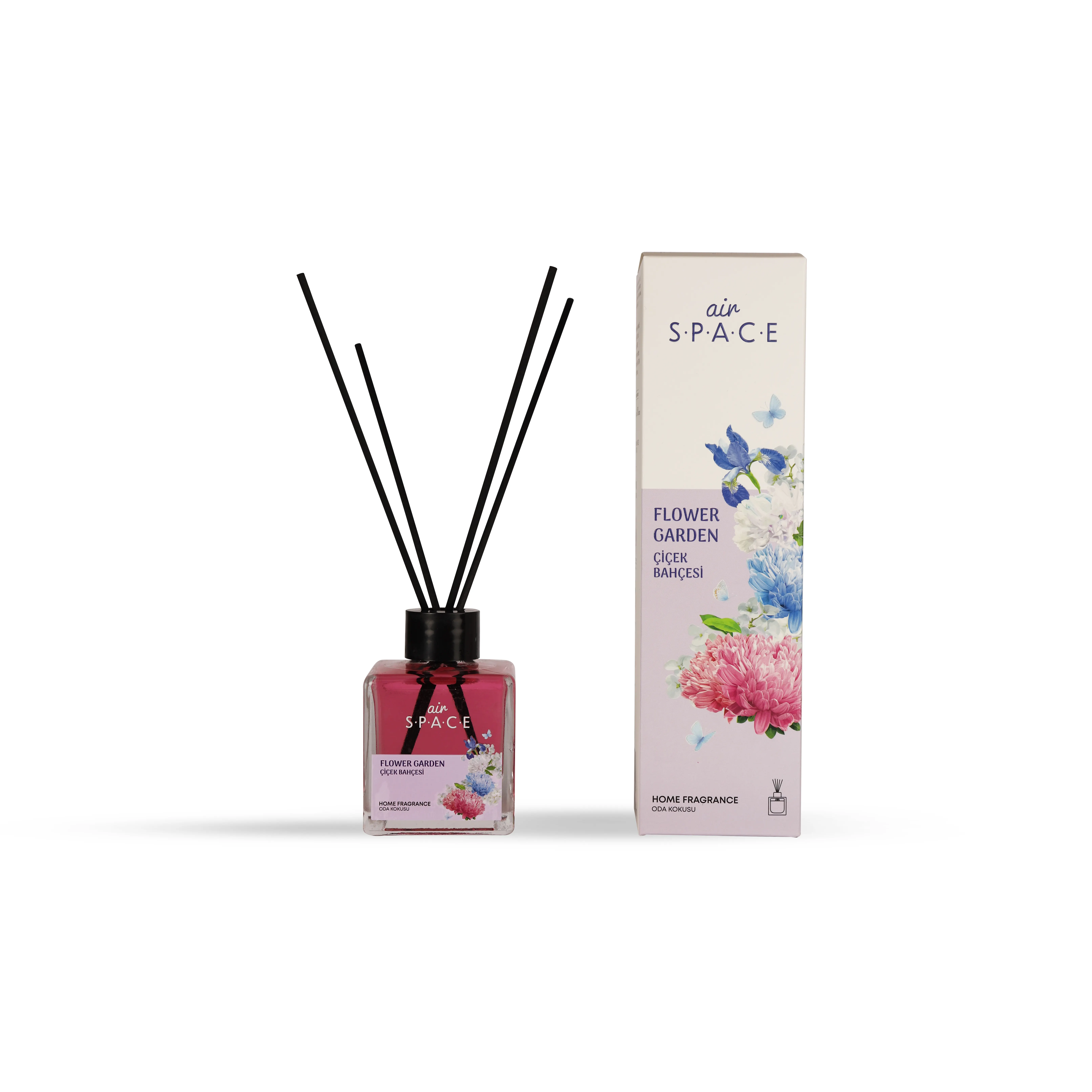 100 ML Air Space Flower Garden Fragrance Home Fragrance Reed Diffuser Aromatic Scent with Fiber Sticks Made in Turkiye