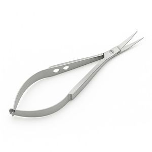 Tijeras de microcirugía ocular Castroviejo, micropuntas romas rectas, mango de resorte de acero inoxidable, instrumentos quirúrgicos oftálmicos - Product Image 5