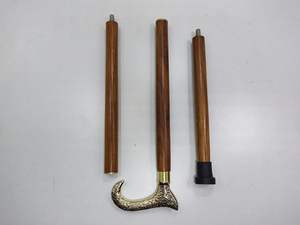 Bastón de latón Vintage con mango tallado para abuelos, regalo antiguo - Product Image 2