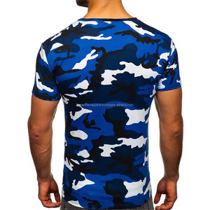 เสื้อยืดลายพรางสำหรับผู้ชาย ขายส่ง ผลิตตามสั่ง ขายดีที่สุด คุณภาพพรีเมียม คอกลม แขนสั้น สีพื้น - Product Image 2