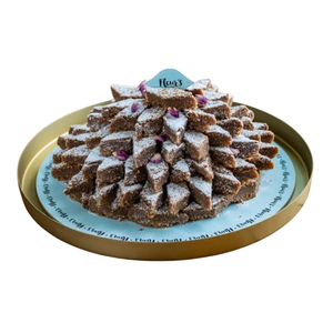 Bandeja de metal plateado de primera calidad con mango floral dorado Diseño fabuloso Bandeja de postres de chocolate Dulces Caramelos Sirviendo para eventos - Product Image 6