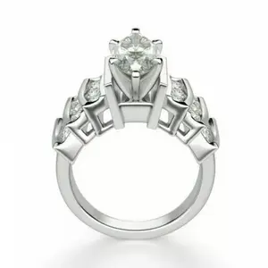 แหวนเพชรโมอิสเพชรสำหรับผู้หญิง3.00เงิน925แหวนชั้นดีสไตล์วินเทจสำหรับงานเลี้ยงงานแต่งงาน - Product Image 4