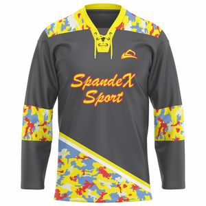 Uniformes de Hockey sobre Hielo Personalizados con el Nombre del Equipo, Impresos, Transpirables y que Absorben la Humedad - Product Image 1