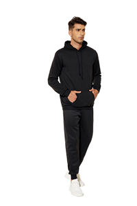 Logotipo personalizado de alta calidad 100% algodón Tallas grandes Pantalones de chándal Chaquetas de hombre Chándales para hombres - Product Image 3