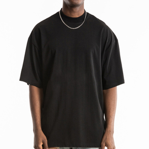 Camiseta de gran tamaño de algodón liso con personalización profesional para hombre, ropa de calle gráfica, Camiseta con estampado DTG personalizado - Product Image 3