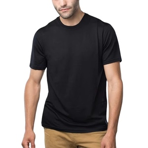 Camisetas 100% algodón con impresión de logotipo personalizado, camisetas con cuello redondo para hombre, camisetas informales de algodón con cuello redondo para uso diario, camisetas negras - Product Image 4