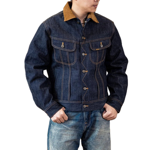 เสื้อแจ็คเก็ตยีนส์วินเทจลำลองสำหรับผู้ชาย ตัดเย็บทรงเข้ารูป สีฟ้ากลาง ล้างแบบเรียบ คอปกธรรมดา ผลิตจากผ้าฝ้าย 100% ตัวเลือกแฟชั่นสำหรับผู้ซื้อที่ต้องการเสื้อผ้าสั่งตัด - Product Image 5