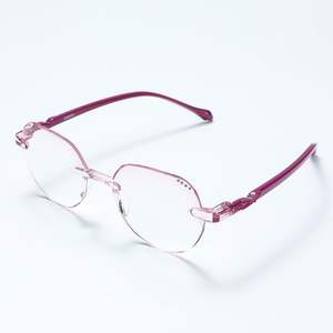 Excellent Unisex Anti-Blue Light Rimless <b>Reading</b> <b>Glasses</b> with Multi-color Lens New Design PC Material Wholesale - Product Image 4