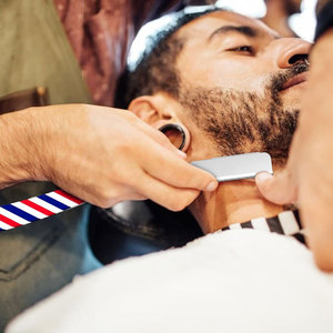 Maquinilla de afeitar plegable Manual multifunción de acero inoxidable, herramienta de peluquero de borde recto para afeitar la barba limpia - Product Image 6