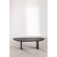 Table basse écologique contemporaine en bois massif 135x80 cm Bedum Design Style pour salon