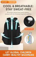 SUN EIGHT Sac à dos scolaire extra large de 20 pouces pour les étudiants du lycée et du collège, sac à dos léger pour ordinateur portable, modèle 8628