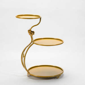 Stylish Copper Metal <b>Cake</b> <b>Stand</b> 3 <b>Tier</b> Tabletop Decoration Luxurious Affordable Price Birthday Party <b>Cake</b> <b>Stand</b> - Product Image 1