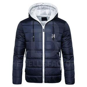 Chaqueta acolchada de invierno para hombre superventas lona personalizada de alta calidad con cuello levantado recién llegado servicio OEM - Product Image 1