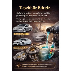 Termostato 82C R16 R18 Compatible con Honda Civic 1.6 1.8, Incluye Acura NSX Prelude MDX Acura Hybrid TAMA WV52BC82 - Product Image 2