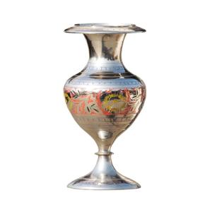 High Quality Brass Flower <b>Vase</b> With Engraving <b>Gold</b> And Black Paint Finished For Home Decor Table Decorative Flower <b>Vase</b> - Product Image 4