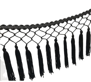 Cotton Lace Trim, Sewing Tape Tassel Trim Wholesale 5yards/lot <b>Bead</b> Tassel Tassels Trim Lace Fringe - Product Image 1