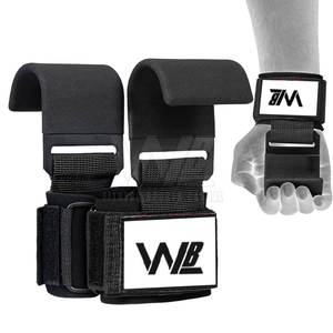 Ganchos de levantamiento de pesas de neopreno de alta resistencia personalizados Soporte de fitness de alta calidad con características ajustables Último diseño - Product Image 1