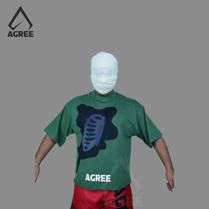 T-shirt Homme Coupe Boxy Oversize 100% Coton Écologique Respirant Manches Courtes Impression Réfléchissante Personnalisée - Product Image 4