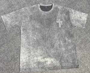 เสื้อยืดผ้าซักแบบกรดสำหรับผู้ชายผ้าฝ้าย/โพลีเอสเตอร์เสื้อคอกลม/คอลูกเรือแบบปกติระบายอากาศได้ดีเป็นมิตรกับสิ่งแวดล้อม - Product Image 1