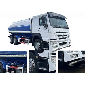 Camion-citerne à eau Howo 5000L d'occasion, moteur diesel, transmission 6x4, citerne en acier pour le stockage de carburant - Product Image 5
