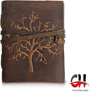 สมุดบันทึกหนัง สมุดบันทึกหนังสีน้ำตาลโบราณ สมุดบันทึกปกหนังทำมือสำหรับผู้ชายและผู้หญิง ของขวัญสำหรับทุกคน - Product Image 3