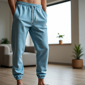 Sportswear Jogging Drawstring <b>Waist</b> Sweatpants <b>Men's</b> Breathable Heavyweight Streetwear Slim Fit Trouser Pajama <b>Men</b> - Product Image 4